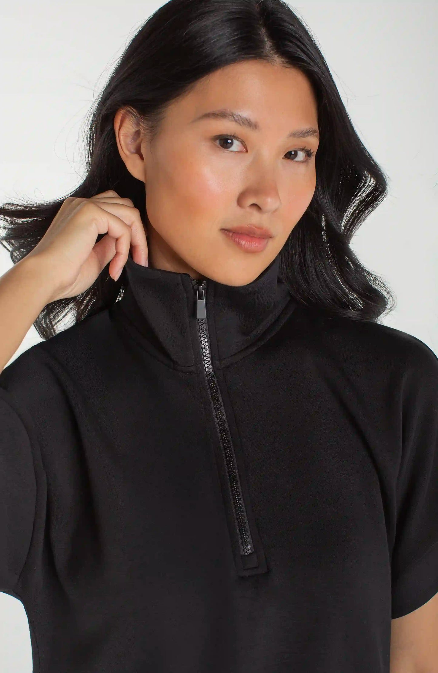 Half Zip Popover Top by Liverpool