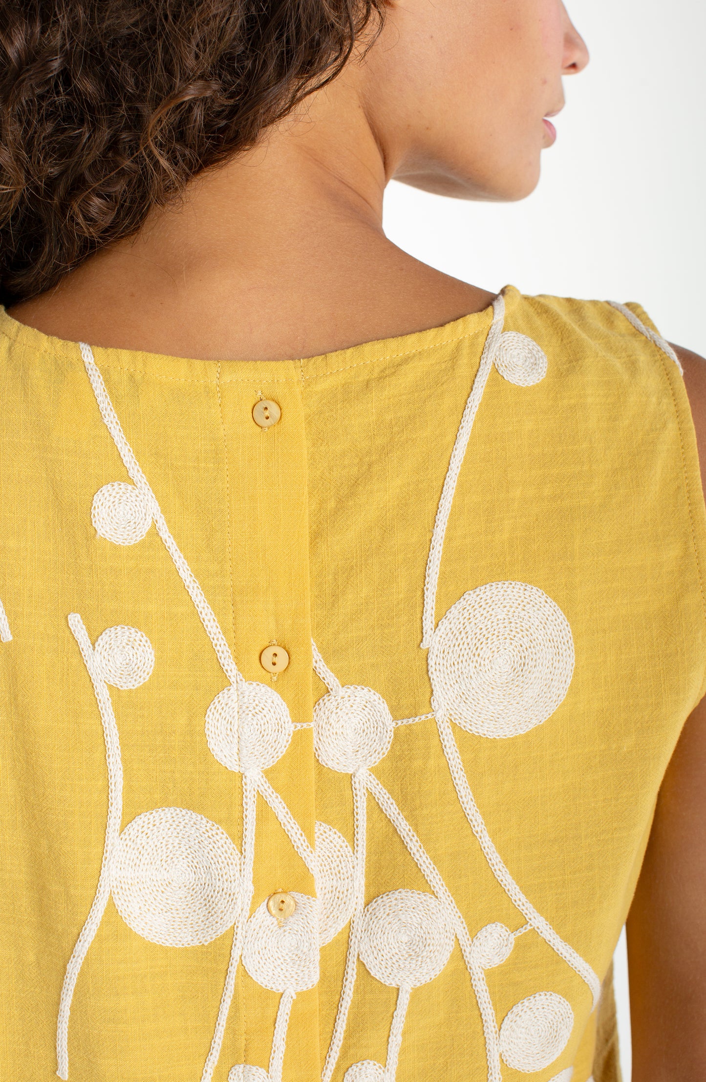 Sleeveless Button Back Woven Top by Liverpool