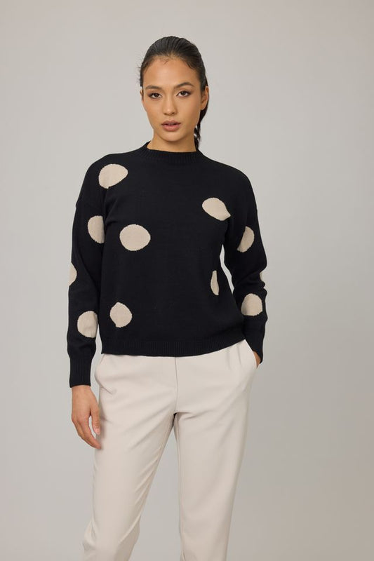 Dotted Knit Sweater by Pistache