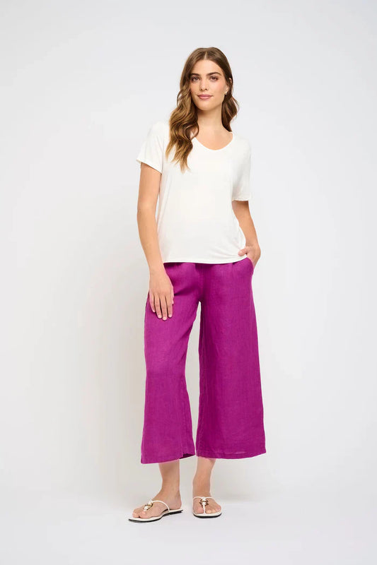 Cropped Linen Pant by Pistache