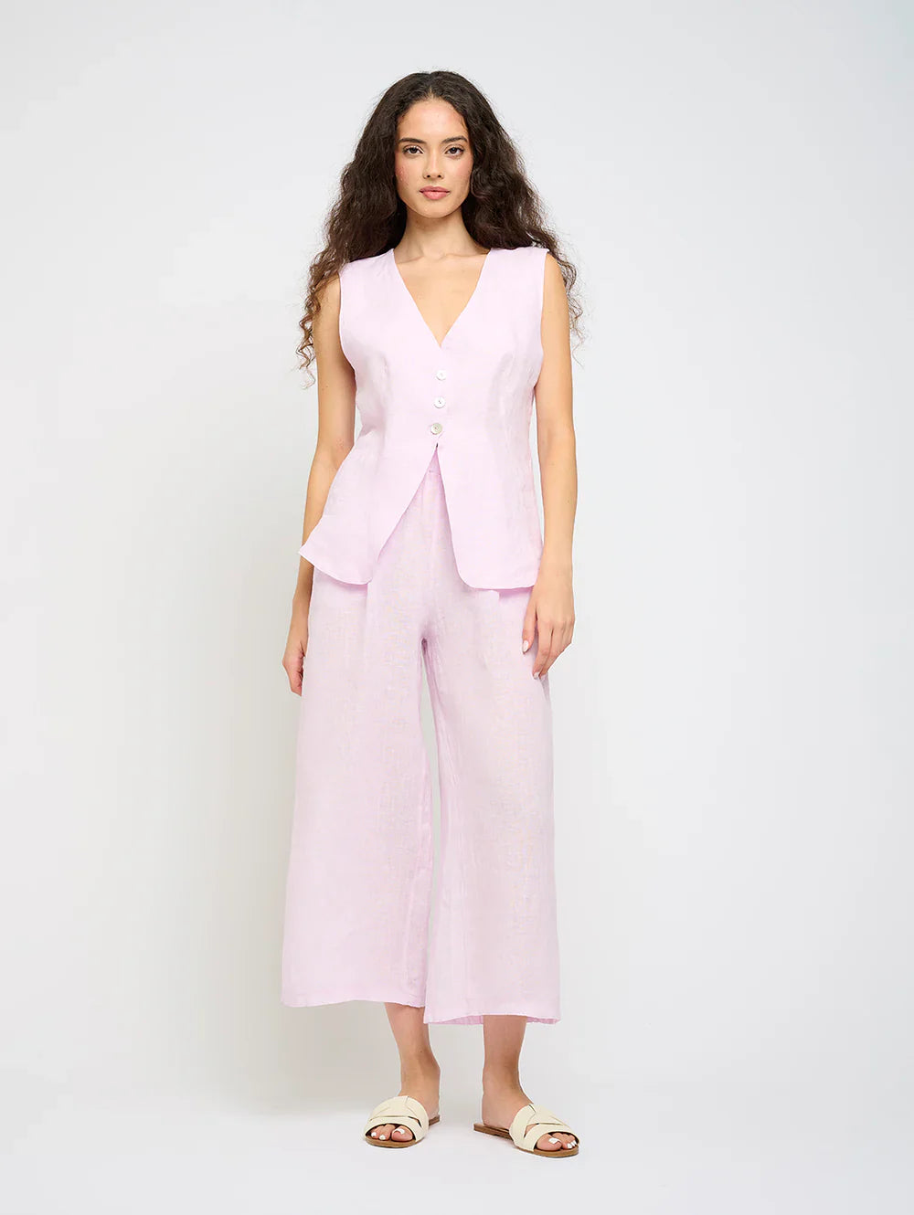 Cropped Linen Pant by Pistache