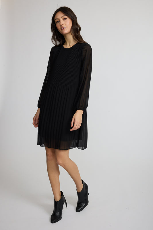 Georgette Plisse Dress by Pistache