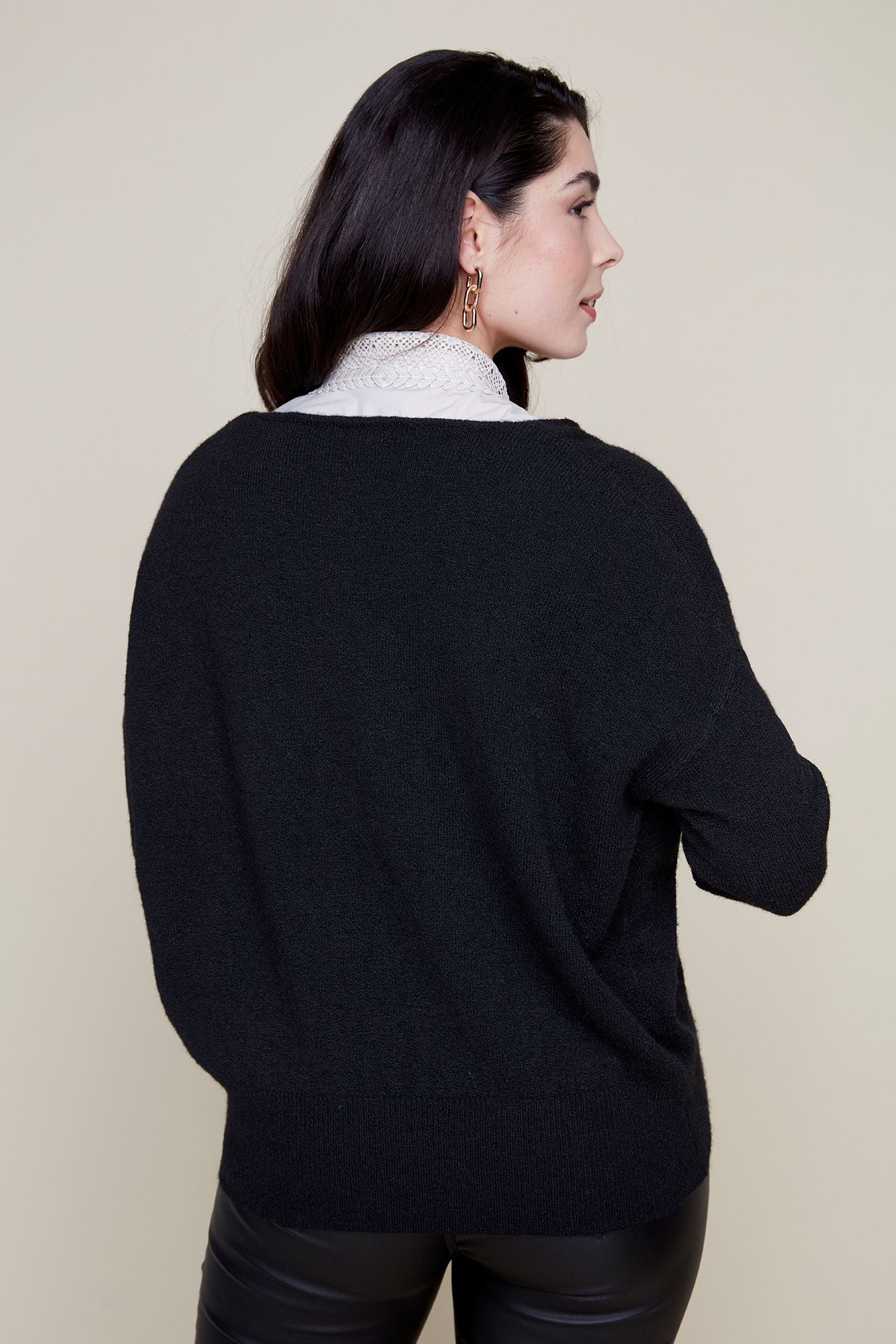 V-Neck Knit Sweater by Renuar