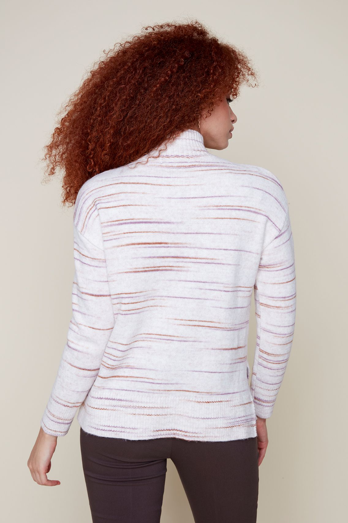 High Neck Knit Sweater by Renuar