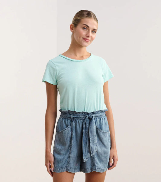 Braided Neck Tee in Aruba Blue by Hatley