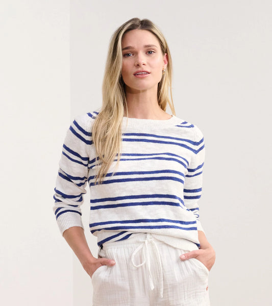 Mariner Sweater in Navy and White Stripes by Hatley