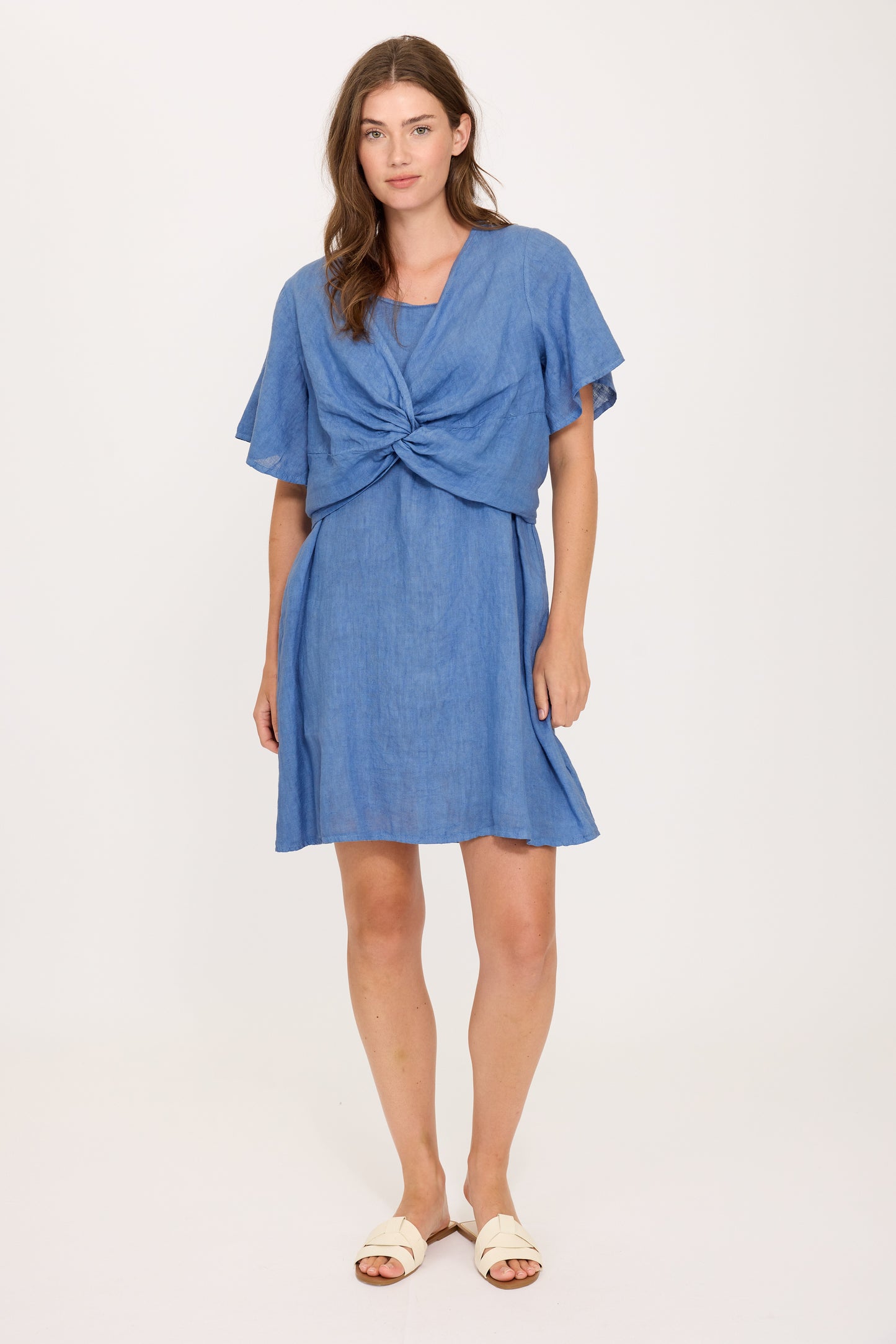 Linen Twist Tied Top by Pistache