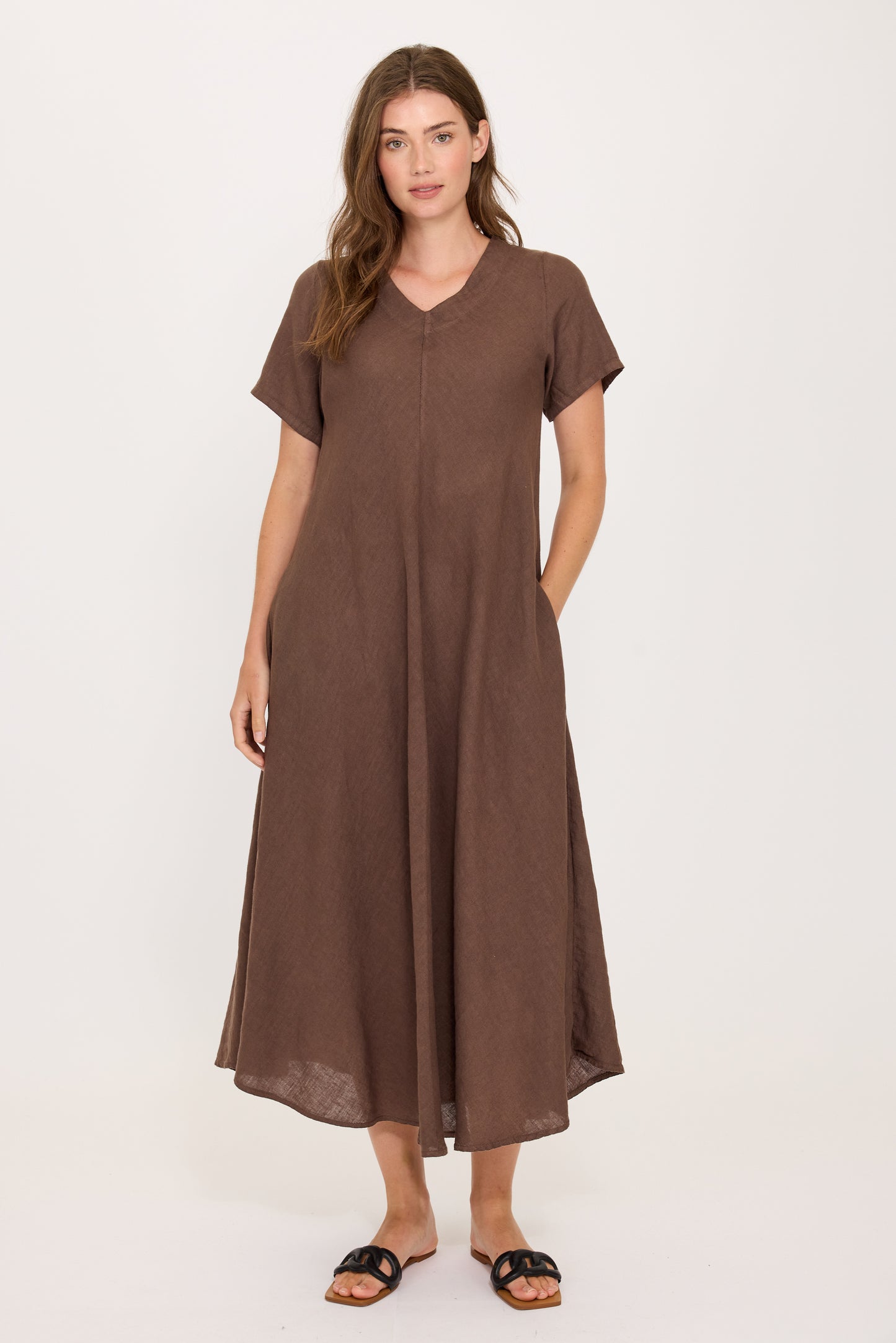 Linen Milano Maxi Dress by Pistache