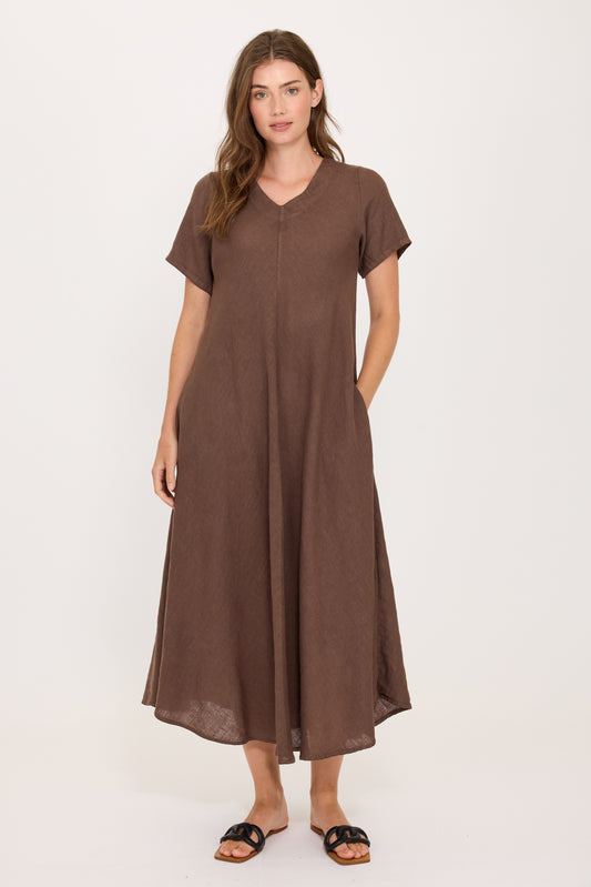 Linen Milano Maxi Dress by Pistache
