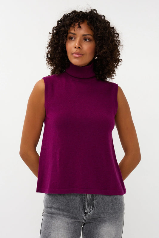 Sweater Wool Sleeveless Col by Esqualo