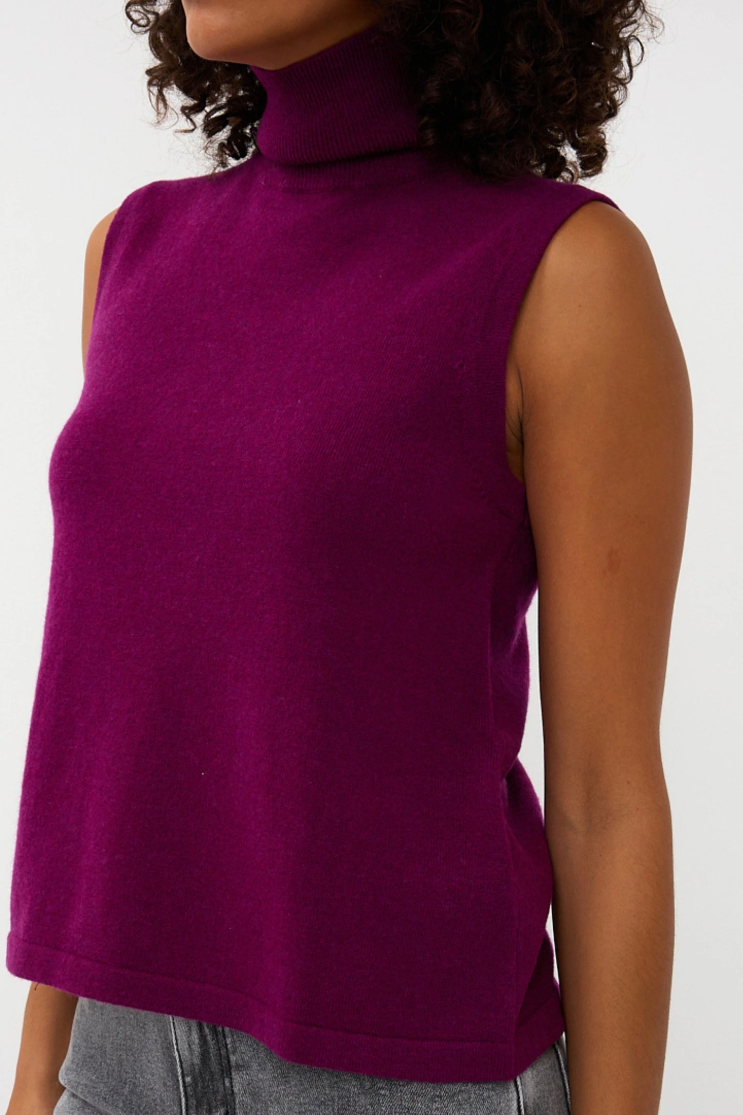 Sweater Wool Sleeveless Col by Esqualo