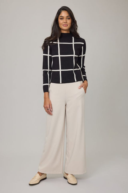 Check Knit Sweater by Pistache