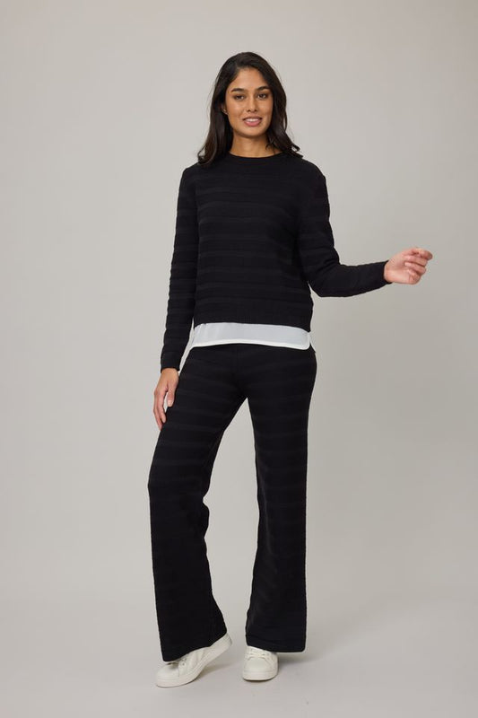 Weekend Crewneck Knit Sweater by Pistache