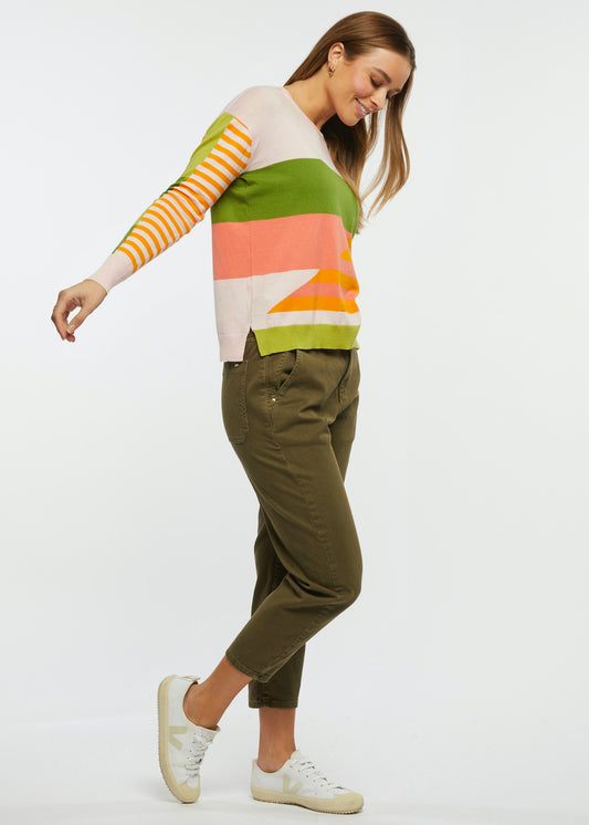 Diagonal Stripe Sweater by Zaket and Plover
