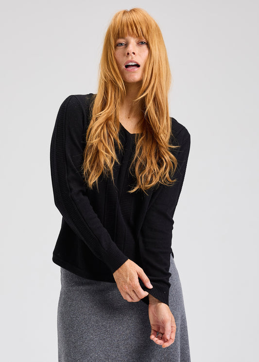 Soft V-Neck Sweater by Zaket and Plover