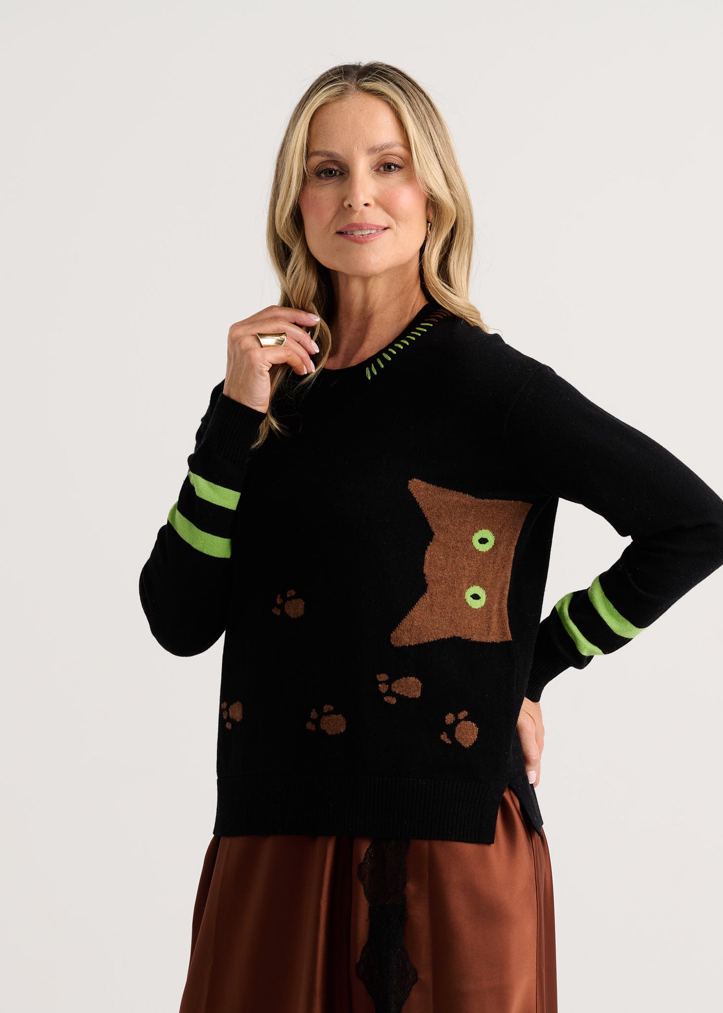 Cheeky Cat Sweater by Zaket and Plover