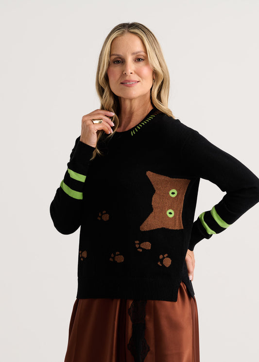 Cheeky Cat Sweater by Zaket and Plover