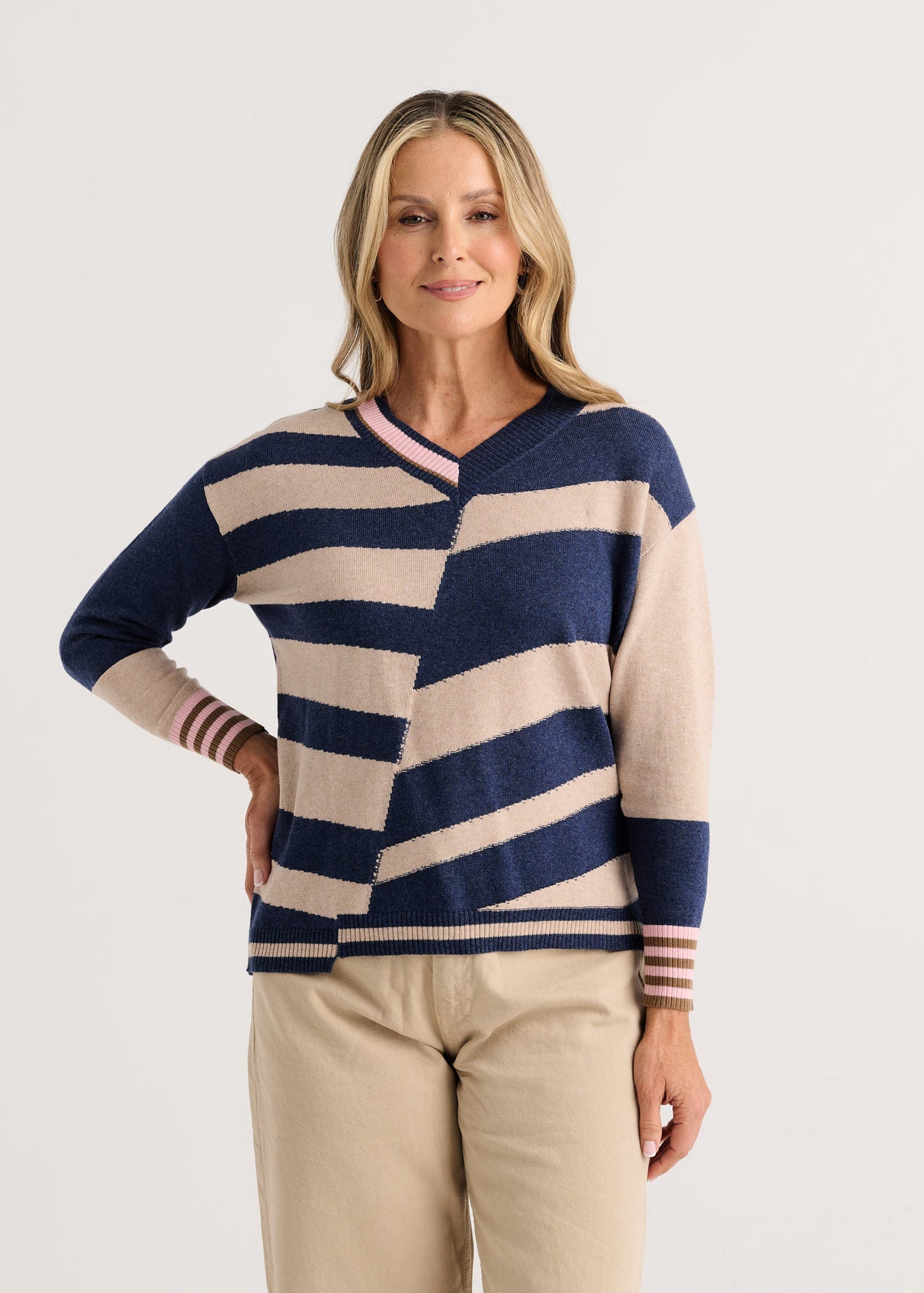 Crazy Stripe Sweater by Zaket and Plover