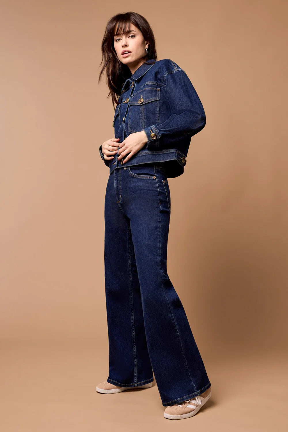 Brooke High Rise Palazzo Jeans by Tribal