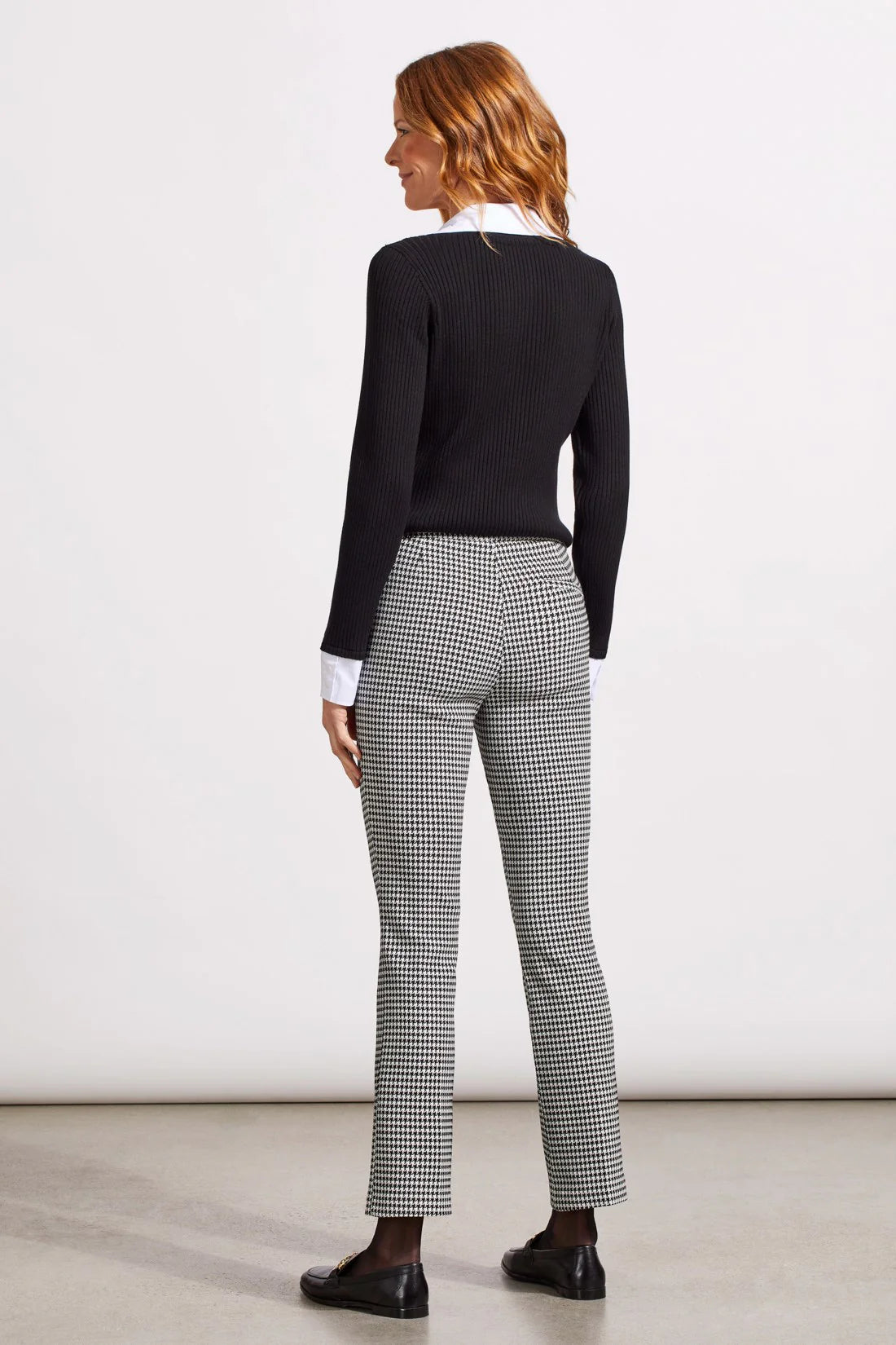 Houndstooth Jacquard Pull on Pant in Black  by Tribal