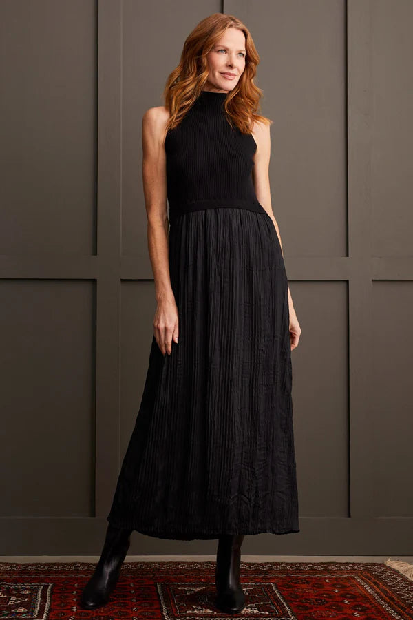 Sleeveless Twofer Maxi Dress in Black by Tribal