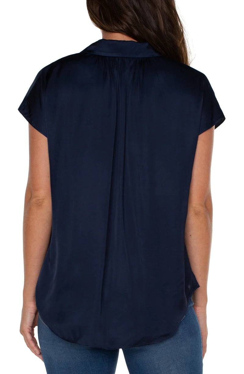 Button Front Dolman Sleeve Blouse by Liverpool